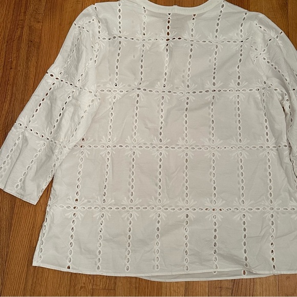 ADIVA Eyelet White SHIRT SIZE 3X (z) - Picture 4 of 16